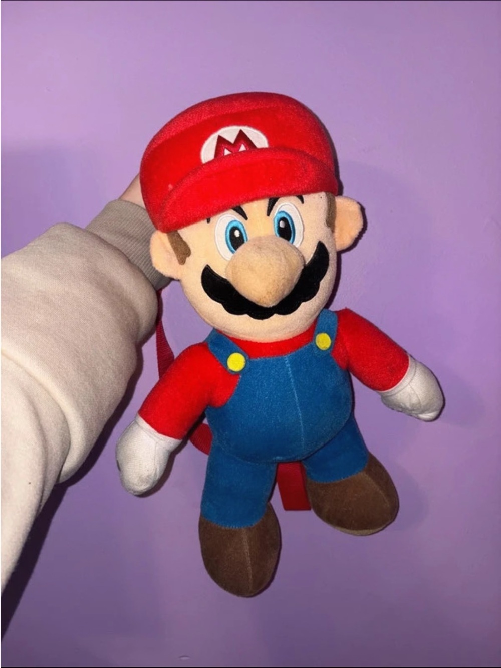 Red Mario Plush Backpack for Kids - Iconic Video Game Character